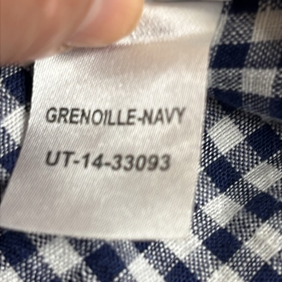 UnTuckIT long sleeve button down shirt grenoille navy - Picture 8 of 13